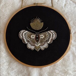 Embroidered Luna Moth